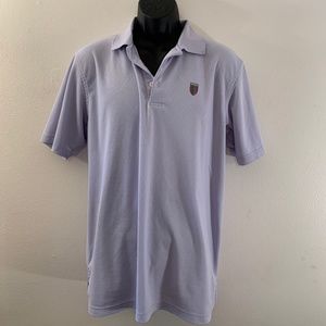 Faldo Claret and Green Polo Medium 100% Polyester